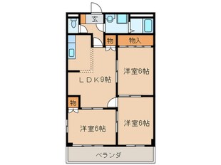 サザンウィンド　５の物件間取画像